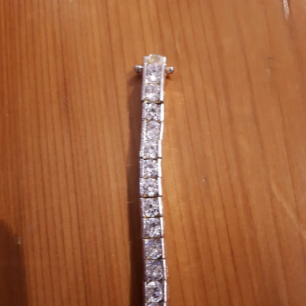 Stunning Sterling CZ Bracelet stamped 925 - Picture 3 of 6